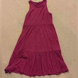 MAROON OLD NAVY TIERED DRESS